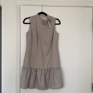 Plaid pattern shift dress